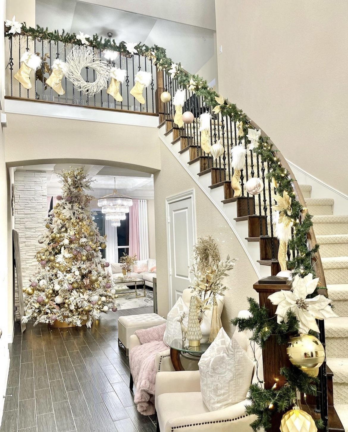 Christmas stair decorations 7