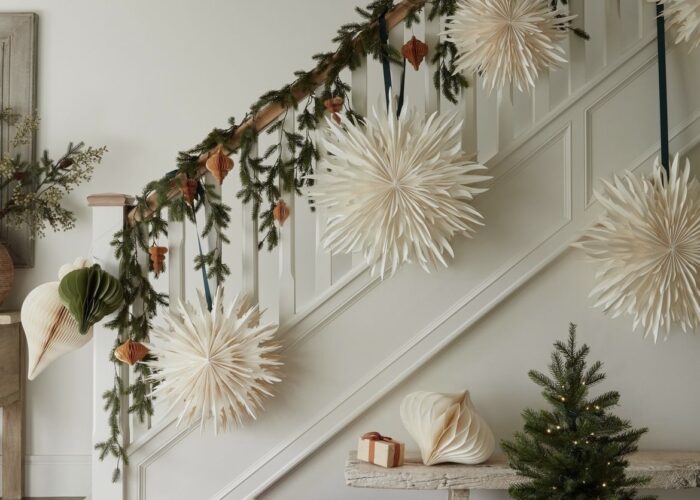 christmas stair decorations