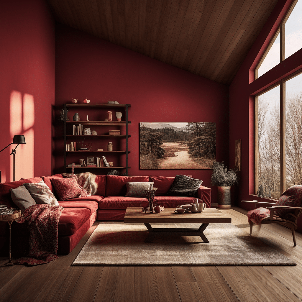 red living room ideas 11